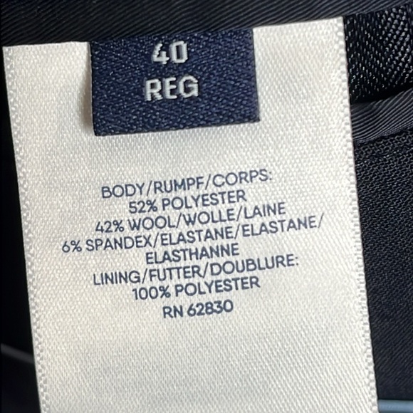 NWT Lands End Mens Washable Wool 2 Button Traditional Suit Jacket Size 40R Reg - Picture 7 of 10